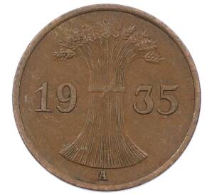 1 рейхспфенниг 1935 года A Германия — Фото №1
