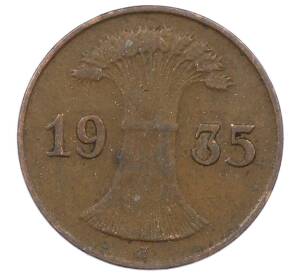1 рейхспфенниг 1935 года J Германия — Фото №1