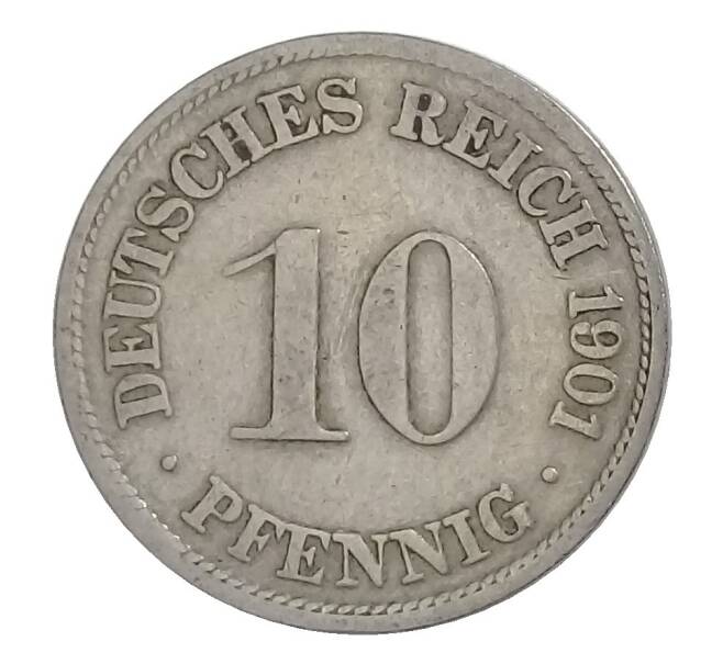 Монета 10 пфеннигов 1901 года F Германия (Артикул M2-32220)