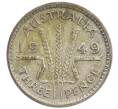 Монета 3 пенса 1949 года Австралия (Артикул: M2-88916) — Фото №1