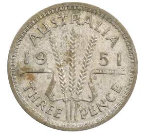 3 пенса 1951 года Австралия — Фото №1