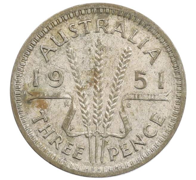 Монета 3 пенса 1951 года Австралия (Артикул: M2-88917) — Фото №1