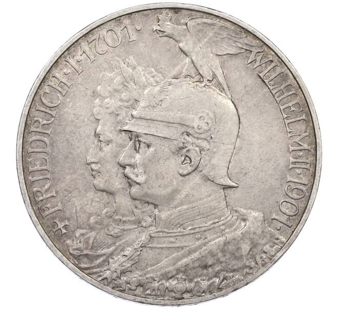 Монета 5 марок 1901 года Германия (Пруссия) «200-летие Пруссии» (Артикул: K12-65678) — Фото №1