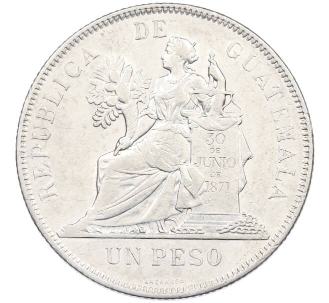 Монета 1 песо 1894 года Гватемала (Артикул: K12-65685) — Фото №2