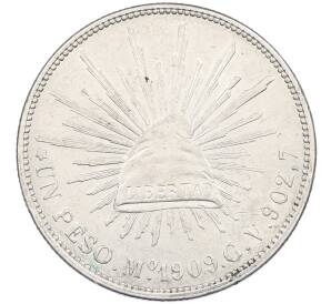 1 песо 1909 года Мексика — Фото №1
