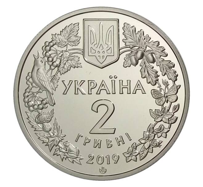 Монета 2 гривны 2019 года Украина — Орлан-белохвост в подарочном блистере (Артикул M2-32232)
