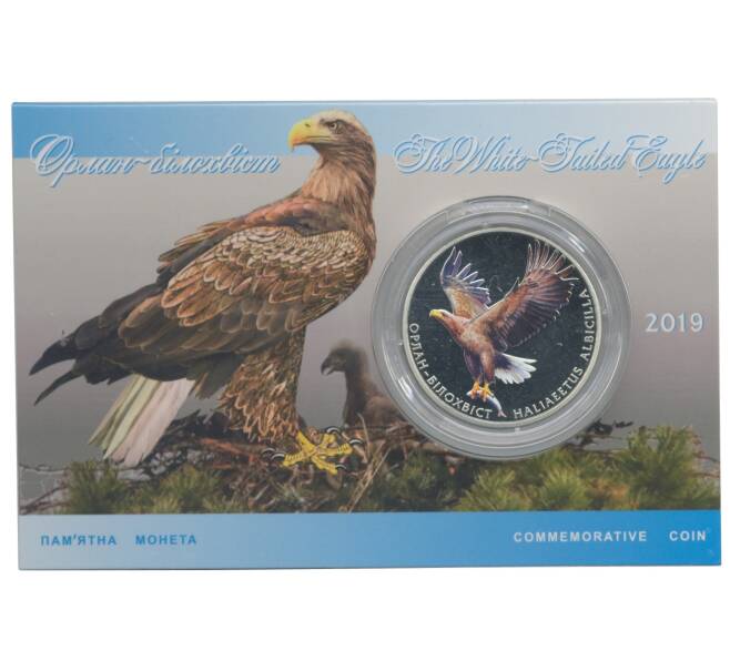 Монета 2 гривны 2019 года Украина — Орлан-белохвост в подарочном блистере (Артикул M2-32232)