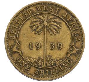 1 шиллинг 1939 года Британская Западная Африка
