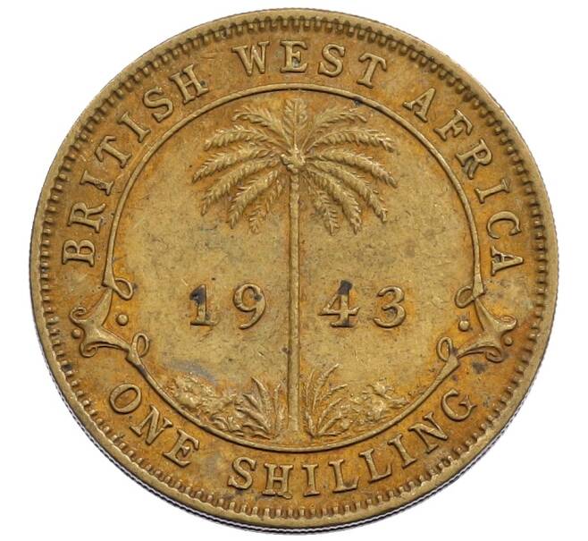 Монета 1 шиллинг 1943 года Британская Западная Африка (Артикул: K12-65797) — Фото №1