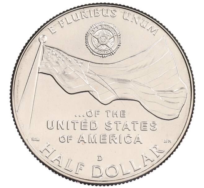 Монета 1/2 доллара (50 центов) 2019 года D США «100 лет американскому легиону» (Артикул: M2-88947) — Фото №2