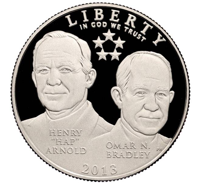 Монета 1/2 доллара (50 центов) 2013 года S США «Генри Арнолд и Омар Брэдли» (Артикул: M2-88951) — Фото №1
