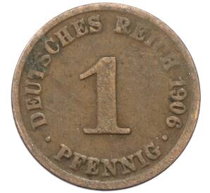 1 пфенниг 1906 года A Германия — Фото №1