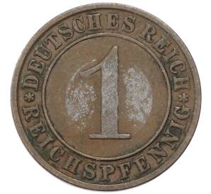1 рейхспфенниг 1925 года A Германия — Фото №2
