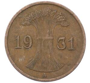 1 рейхспфенниг 1931 года A Германия — Фото №1