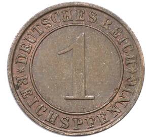 1 рейхспфенниг 1934 года A Германия — Фото №2