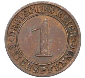 1 рейхспфенниг 1924 года J Германия — Фото №2