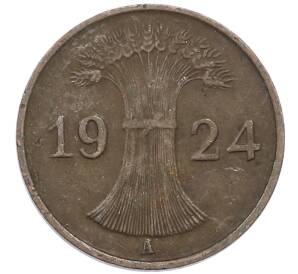 1 рейхспфенниг 1924 года A Германия — Фото №1
