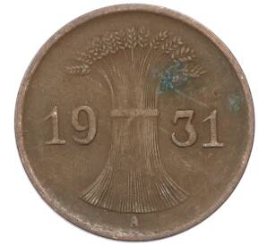 1 рейхспфенниг 1931 года A Германия — Фото №1