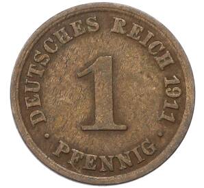 1 пфенниг 1911 года A Германия — Фото №1