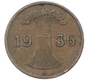 1 рейхспфенниг 1936 года A Германия — Фото №1