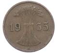 Монета 1 рейхспфенниг 1935 года A Германия (Артикул: M2-89000) — Фото №1