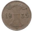 Монета 1 рейхспфенниг 1935 года D Германия (Артикул: M2-89001) — Фото №1