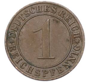 1 рейхспфенниг 1935 года D Германия — Фото №2