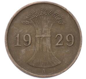 1 рейхспфенниг 1929 года A Германия — Фото №1