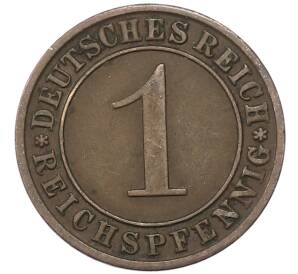 1 рейхспфенниг 1929 года A Германия — Фото №2