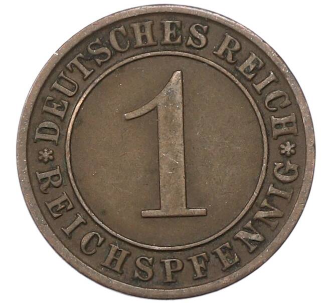 Монета 1 рейхспфенниг 1929 года A Германия (Артикул: M2-89002) — Фото №2