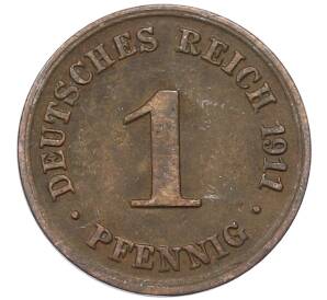 1 пфенниг 1911 года D Германия — Фото №1