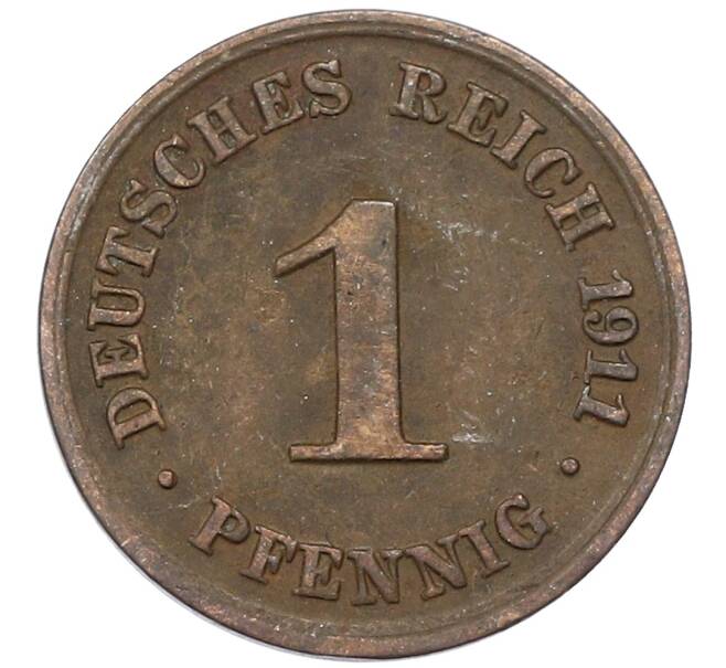 Монета 1 пфенниг 1911 года D Германия (Артикул: M2-89003) — Фото №1