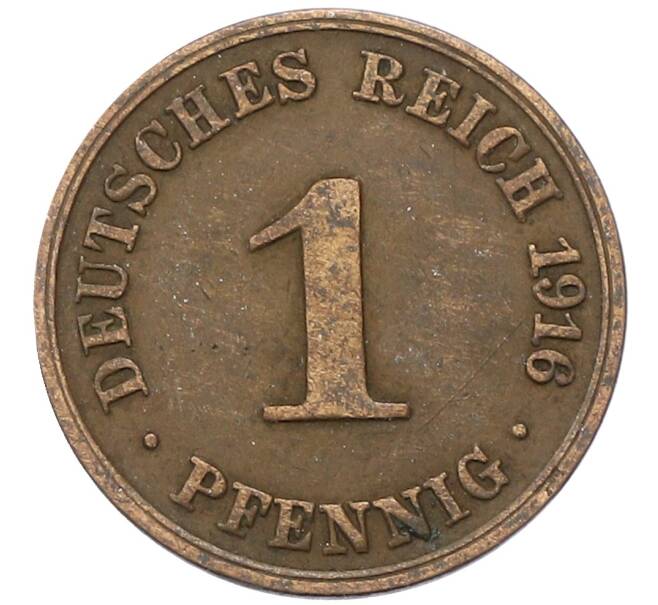 Монета 1 пфенниг 1916 года A Германия (Артикул: M2-89006) — Фото №1