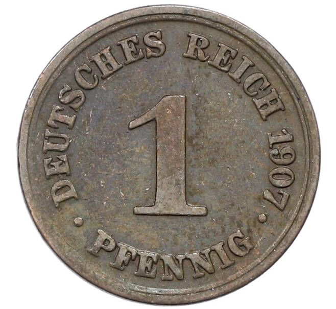 Монета 1 пфенниг 1907 года D Германия (Артикул: M2-89010) — Фото №1