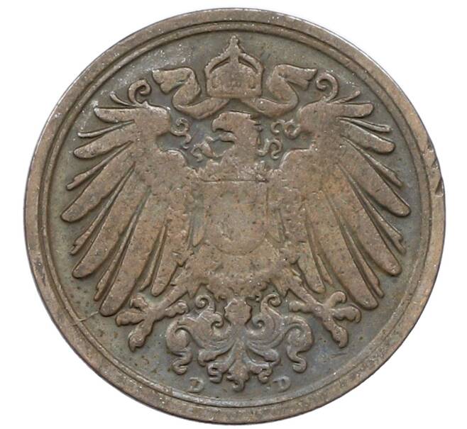 Монета 1 пфенниг 1907 года D Германия (Артикул: M2-89010) — Фото №2