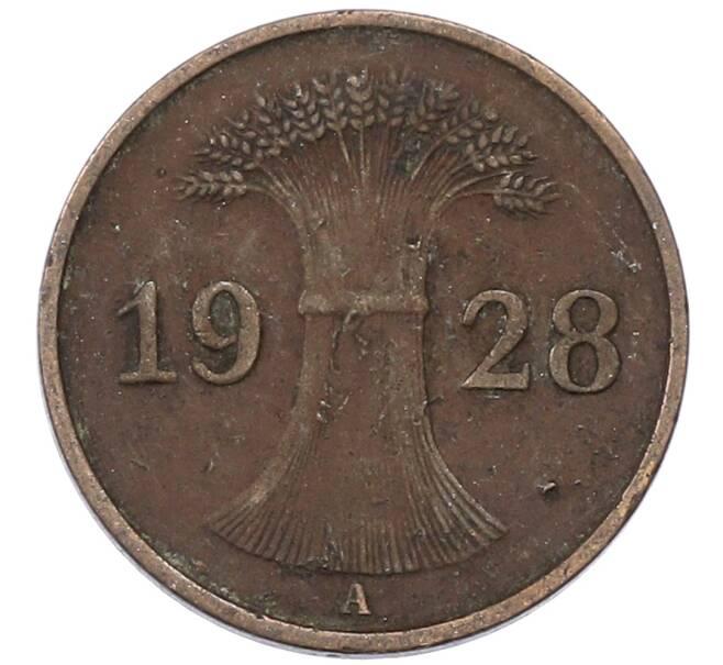 Монета 1 рейхспфенниг 1928 года A Германия (Артикул: M2-89012) — Фото №1
