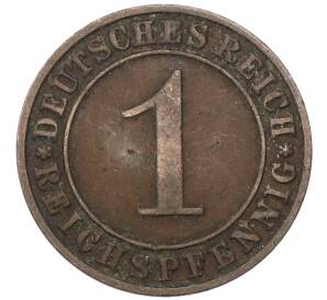 1 рейхспфенниг 1928 года A Германия — Фото №2