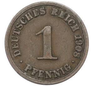 1 пфенниг 1908 года A Германия — Фото №1
