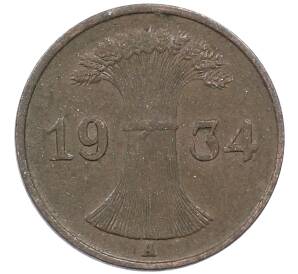 1 рейхспфенниг 1934 года A Германия — Фото №1