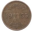 Монета 1 рейхспфенниг 1935 года A Германия (Артикул: M2-89027) — Фото №1