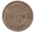 Монета 1 рейхспфенниг 1936 года A Германия (Артикул: M2-89031) — Фото №1