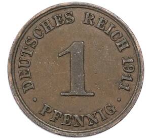 1 пфенниг 1911 года A Германия — Фото №1
