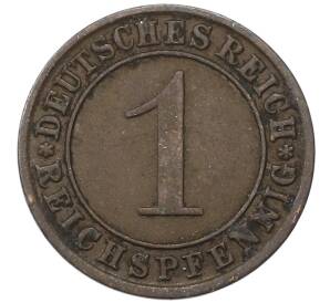1 рейхспфенниг 1924 года J Германия — Фото №2