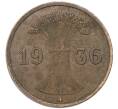 Монета 1 рейхспфенниг 1936 года A Германия (Артикул: M2-89042) — Фото №1