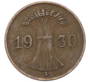1 рейхспфенниг 1930 года A Германия — Фото №1