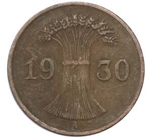1 рейхспфенниг 1930 года A Германия — Фото №1