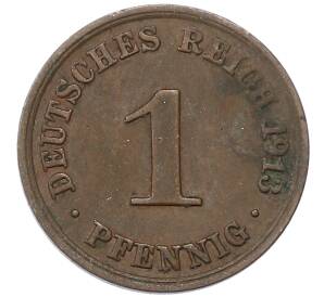 1 пфенниг 1913 года A Германия — Фото №1
