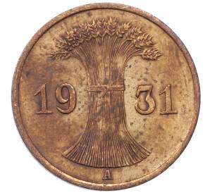 1 рейхспфенниг 1931 года A Германия — Фото №1