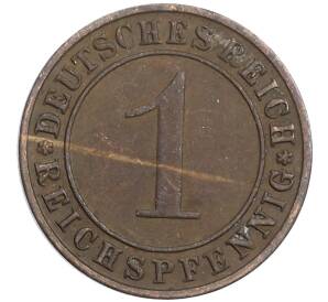 1 рейхспфенниг 1931 года D Германия — Фото №2