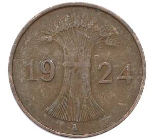 1 рентенпфенниг 1924 года A Германия — Фото №1